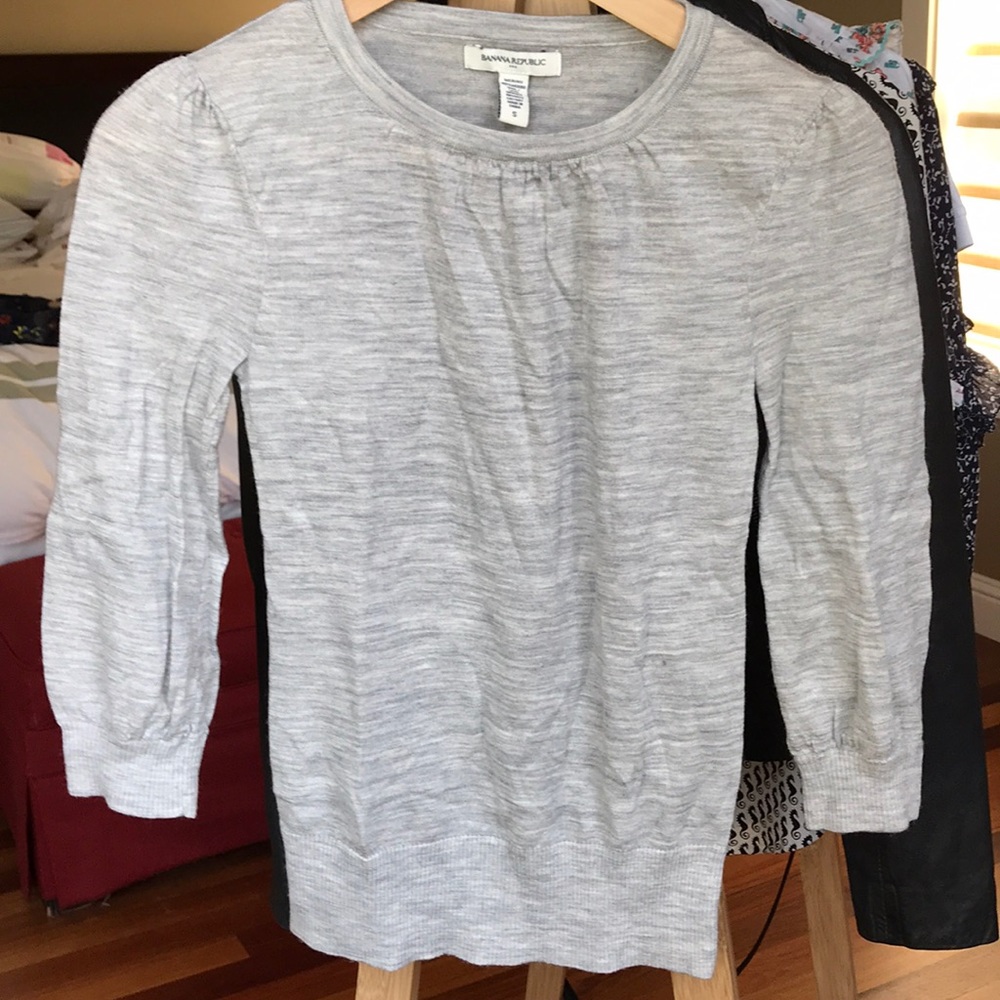 Grey merino wool sweater, size S